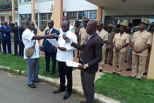 Allocution du Secrétaire d'Etat chargé du Service civique, M. Siaka Ouattara, lors de la cérémonie d'honneur au Drapeau à Bondoukou