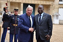 En visite en France, Le président du Sénat ivoirien signe un accord de coopération avec le Sénat français