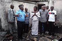 La ministre Mariatou Koné s’imprègne des dégâts causés par un incendie