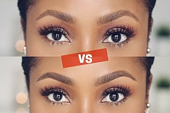 Dimma Umeh nous montre la différence entre les sourcils naturels et définis Dimma Umeh nous montre la différence entre les sourcils naturels et définis