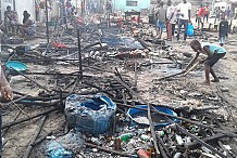 Au moins 20 stands calcinés dans un incendie lors des festivités de la Pâque à Abidjan