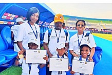 Can 2019: Une dizaine de tout-petits ivoiriens ont bénéficié du programme d’accompagnement des joueurs sur le terrain
