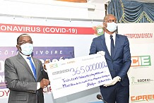 Lutte contre le Covid-19 : La CIE, la SODECI et la CIPREL font un don de matériels médicaux et sanitaires d’une valeur de 365 millions de FCFA