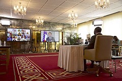 Le Chef de l’Etat a participé, par Visioconférence, à la Réunion de Haut Niveau sur le Financement du Développement à l’ère de la COVID-19 et au-delà Le Chef de l’Etat a participé, par Visioconférence, à la Réunion de Haut Niveau sur le Financement du Développement à l’ère de la COVID-19 et au-delà