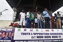 Faible affluence pour la première mobilisation du front de l’opposition