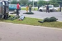 Un cargo militaire se renverse face à l'hôtel Onomo : plusieurs soldats blessés