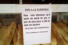 Côte d’Ivoire .Le prix du pain en hausse dans des boulangeries d’Abobo Côte d’Ivoire .Le prix du pain en hausse dans des boulangeries d’Abobo
