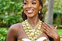 Miss monde : la Miss Côte d'Ivoire séduit ses concurrentes avec les objets culturels de son pays