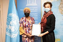 Diplomatie : SEMme Bakayoko-Ly Ramata présente ses lettres de créance et les acquis de la Côte d’Ivoire à l’Unesco