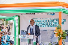Lutte contre les risques d’inondation : Patrick Achi lance les travaux d’ouvrages de drainage dans le District d’Abidjan