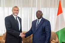 Le Vice-Président de la République a eu un entretien avec l’Ambassadeur des Etats-Unis en Côte d’Ivoire