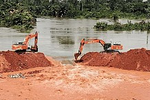 Le barrage hydroélectrique de Gribo-Popoli exécuté à environ 61%