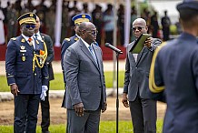 Le Vice-Président de la République a présidé la cérémonie de baptême de promotion et de remise d’épaulettes à l’Académie des Forces Armées de Zambakro