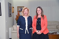 La Première Dame échange avec la représentante du PNUD sur le développement durable