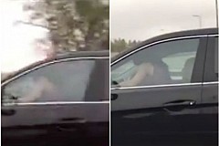 Un homme pris en train d'avoir des relations sexuelles en pleine conduite sur une autoroute (Vidéo 18+)