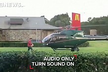 Il vient chercher son McDo en hélicoptère (vidéo)