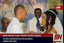 Kenya : des nouveaux mariés se suicident 4 jours après leur mariage