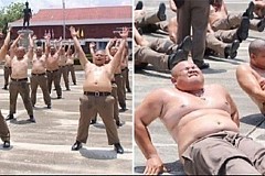 Thaïlande: les policiers en surpoids envoyés dans un camp d’entraînement pour perdre du poids